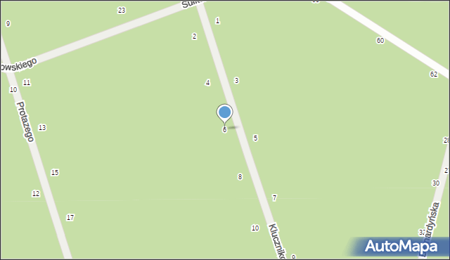 Otwock, Klucznikowska, 6, mapa Otwock