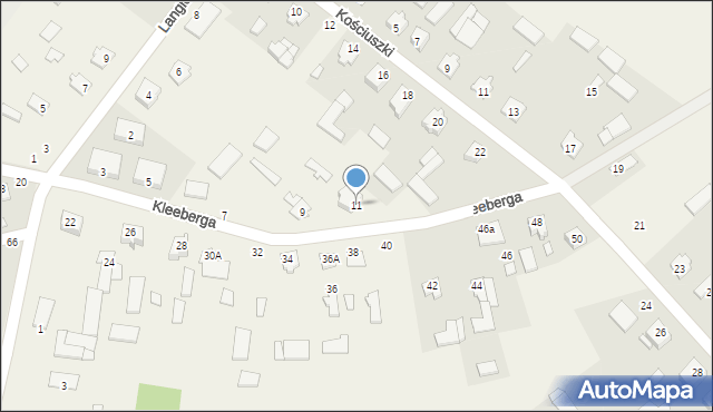 Parczew, Kleeberga Franciszka, gen., 11, mapa Parczew