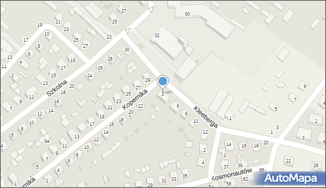 Parczew, Kleeberga Franciszka, gen., 2, mapa Parczew