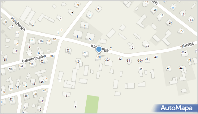 Parczew, Kleeberga Franciszka, gen., 28, mapa Parczew