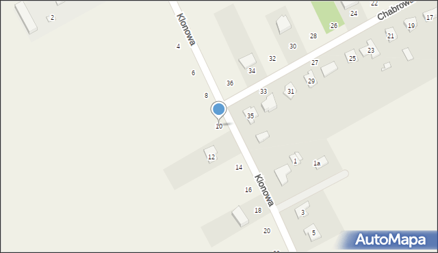 Parczew, Klonowa, 10, mapa Parczew