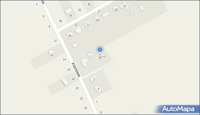 Parczew, Klonowa, 1a, mapa Parczew