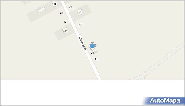 Parczew, Klonowa, 29, mapa Parczew