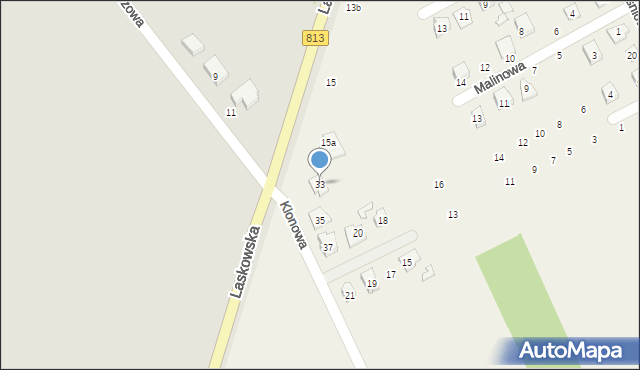 Parczew, Klonowa, 33, mapa Parczew