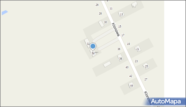 Parczew, Klonowa, 34, mapa Parczew