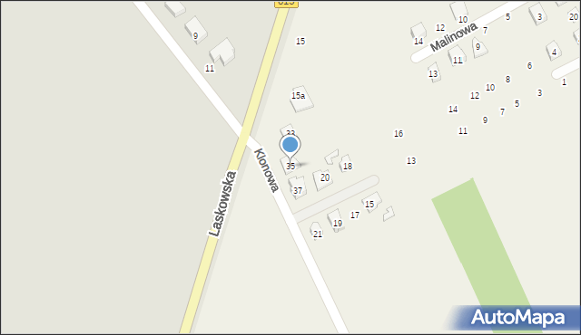 Parczew, Klonowa, 35, mapa Parczew