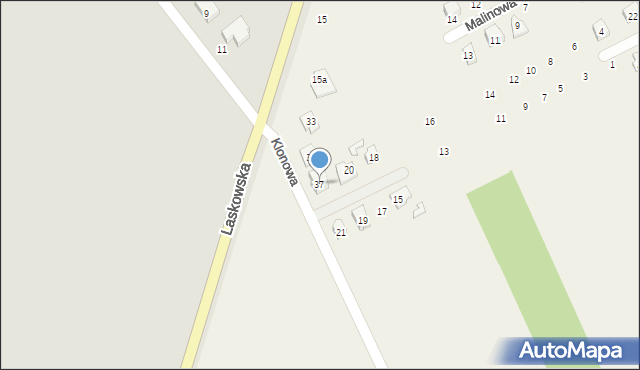 Parczew, Klonowa, 37, mapa Parczew