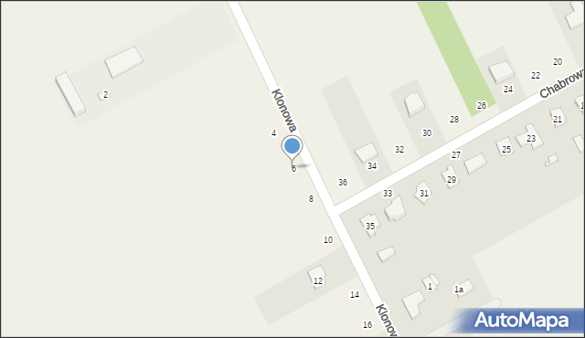 Parczew, Klonowa, 6, mapa Parczew