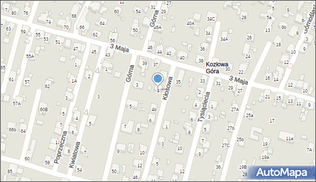 Piekary Śląskie, Kłosowa, 4, mapa Piekary Śląskie