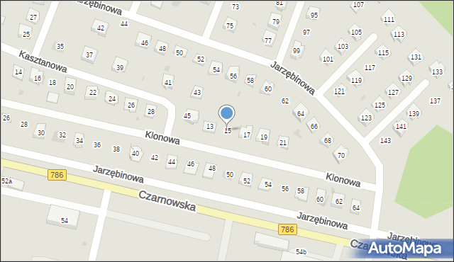 Piekoszów, Klonowa, 15, mapa Piekoszów