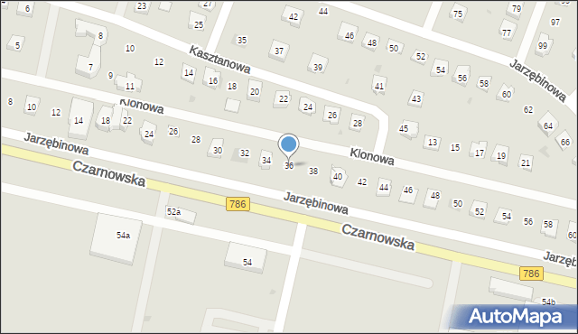 Piekoszów, Klonowa, 36, mapa Piekoszów