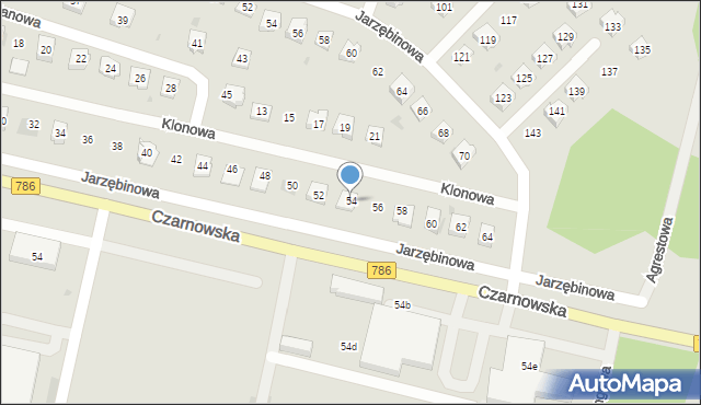 Piekoszów, Klonowa, 54, mapa Piekoszów