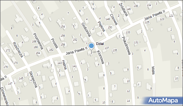 Pietrzykowice, Klonowa, 2, mapa Pietrzykowice