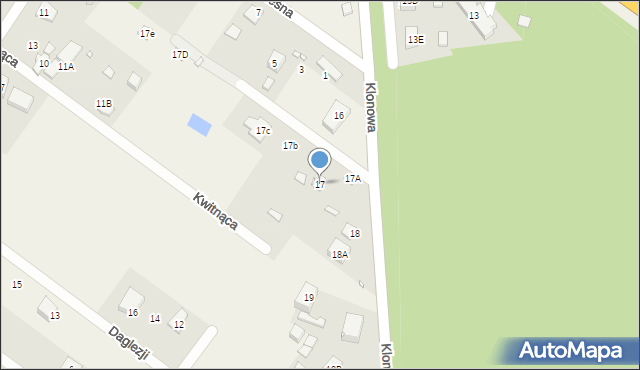 Pilawa, Klonowa, 17, mapa Pilawa