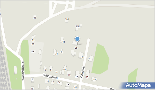 Pilawa, Klonowa, 5A, mapa Pilawa