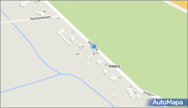 Piotrków Trybunalski, Kleszcz, 16, mapa Piotrków Trybunalski