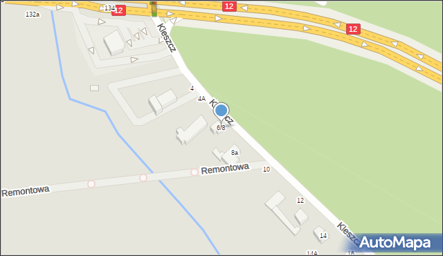 Piotrków Trybunalski, Kleszcz, 6/8, mapa Piotrków Trybunalski