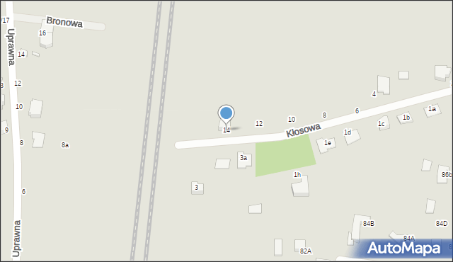 Piotrków Trybunalski, Kłosowa, 14, mapa Piotrków Trybunalski