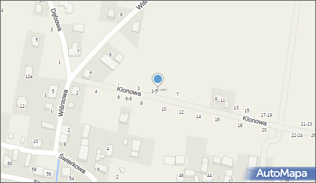 Piotrkowiczki, Klonowa, 5, mapa Piotrkowiczki