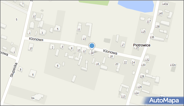 Piotrowice, Klonowa, 14, mapa Piotrowice