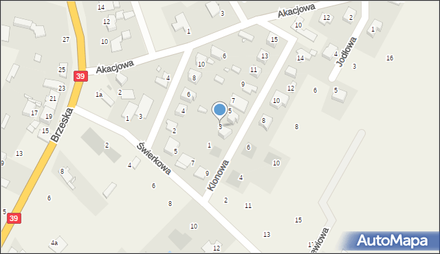 Pisarzowice, Klonowa, 3, mapa Pisarzowice