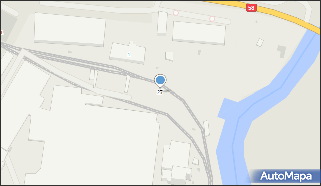 Pisz, Klementowskiego Władysława, dr., 27, mapa Pisz