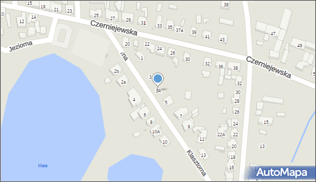 Pobiedziska, Klasztorna, 3A, mapa Pobiedziska