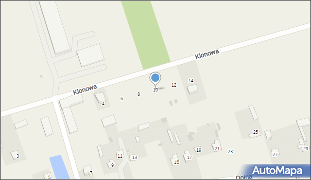 Podgórze, Klonowa, 10, mapa Podgórze