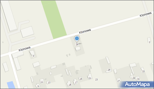 Podgórze, Klonowa, 14, mapa Podgórze