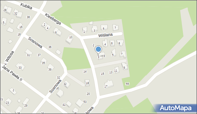 Połaniec, Kleeberga Franciszka, gen., 1, mapa Połaniec