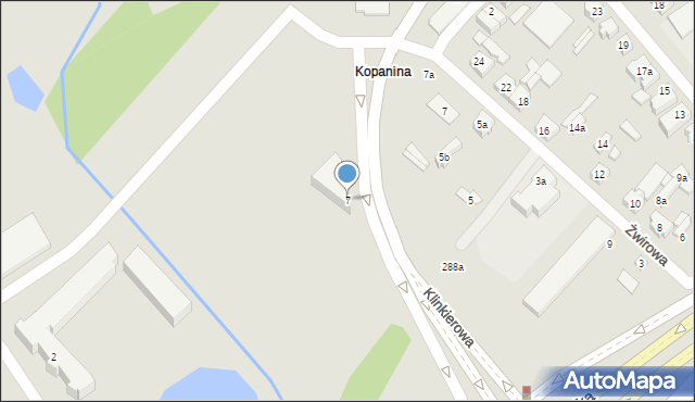Poznań, Klinkierowa, 7, mapa Poznania