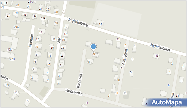 Prochowice, Klonowa, 10, mapa Prochowice