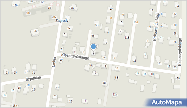 Proszowice, Kleszczyńskiego Bogusława, 5, mapa Proszowice