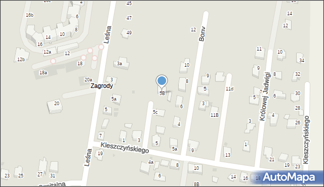 Proszowice, Kleszczyńskiego Bogusława, 5B, mapa Proszowice