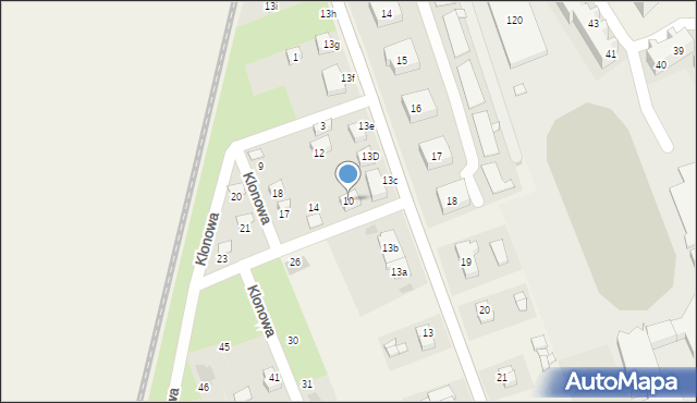 Przecław, Klonowa, 10, mapa Przecław