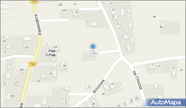 Przybysławice, Klonowa, 3, mapa Przybysławice