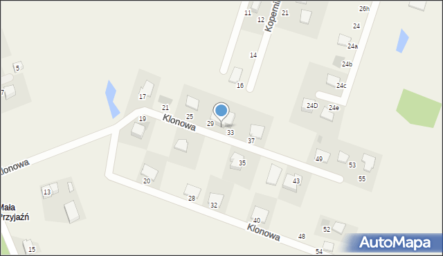 Przyjaźń, Klonowa, 31, mapa Przyjaźń