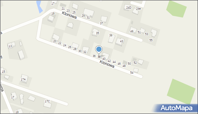 Przyjaźń, Klonowa, 38, mapa Przyjaźń