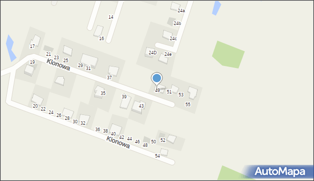 Przyjaźń, Klonowa, 49, mapa Przyjaźń