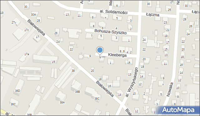 Pułtusk, Kleeberga Franciszka, gen., 7, mapa Pułtusk