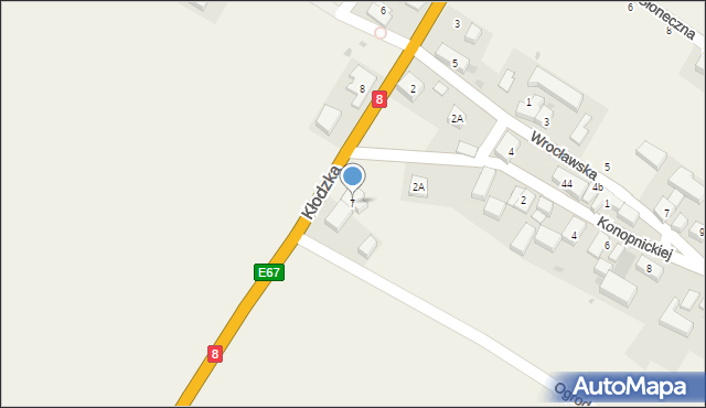 Pustków Wilczkowski, Kłodzka, 7, mapa Pustków Wilczkowski