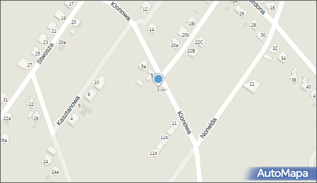 Racibórz, Klonowa, 7, mapa Racibórz