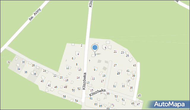 Radawa, Kliszówka, 3, mapa Radawa