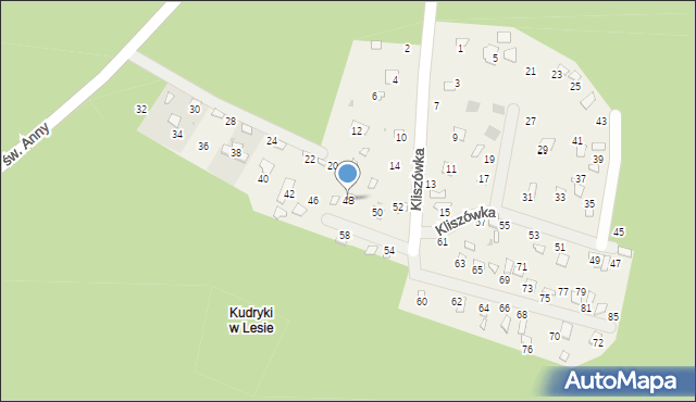 Radawa, Kliszówka, 48, mapa Radawa