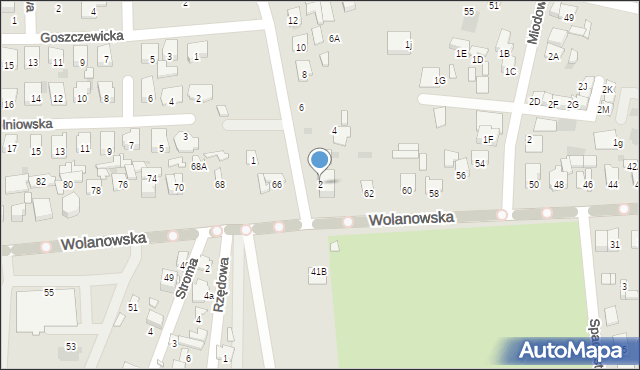 Radom, Kleeberga Franciszka, gen., 2, mapa Radomia