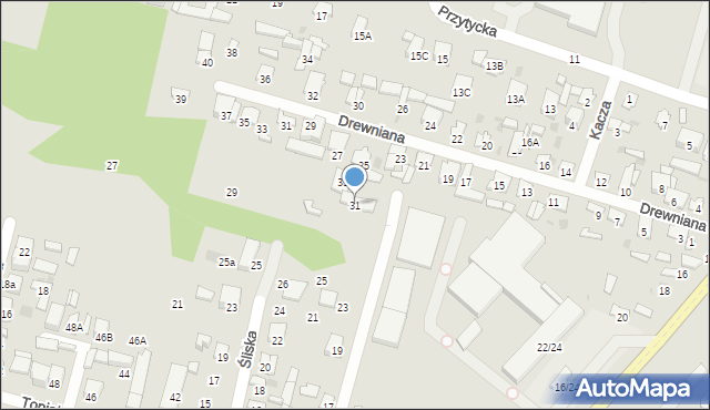 Radom, Klonowa, 31, mapa Radomia