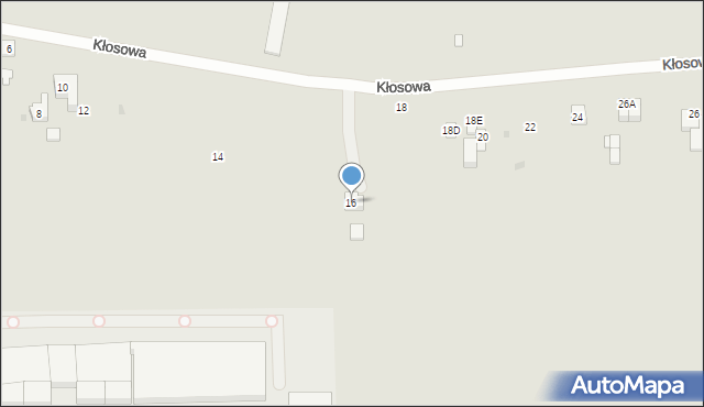 Radom, Kłosowa, 16, mapa Radomia