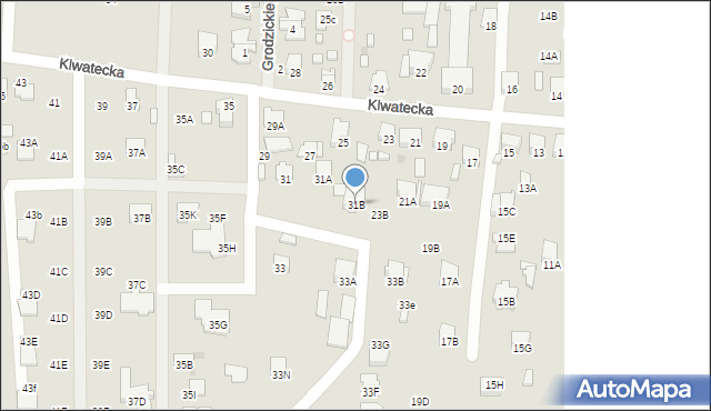 Radom, Klwatecka, 31B, mapa Radomia