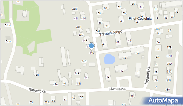 Radom, Klwatecka, 44D, mapa Radomia