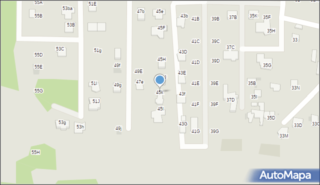 Radom, Klwatecka, 45k, mapa Radomia